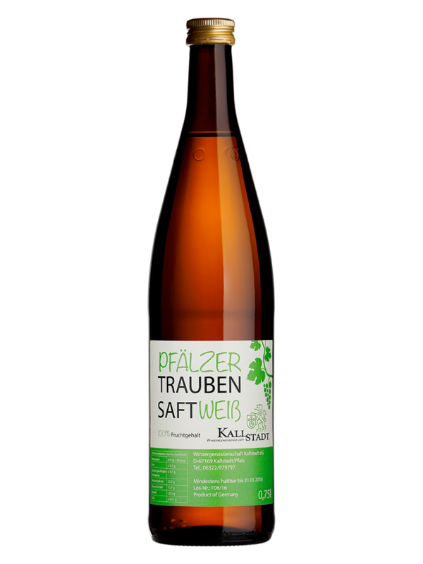Pfälzer Traubensaft weiß 100% Direktsaft