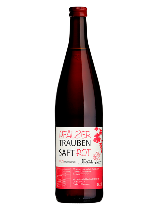 Pfälzer Traubensaft rot 100% Direktsaft